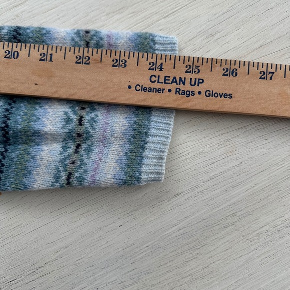 LLBean Vintage Womens Wool Fair Isle Sweater Pullover Blue Green Size Large - Picture 10 of 10